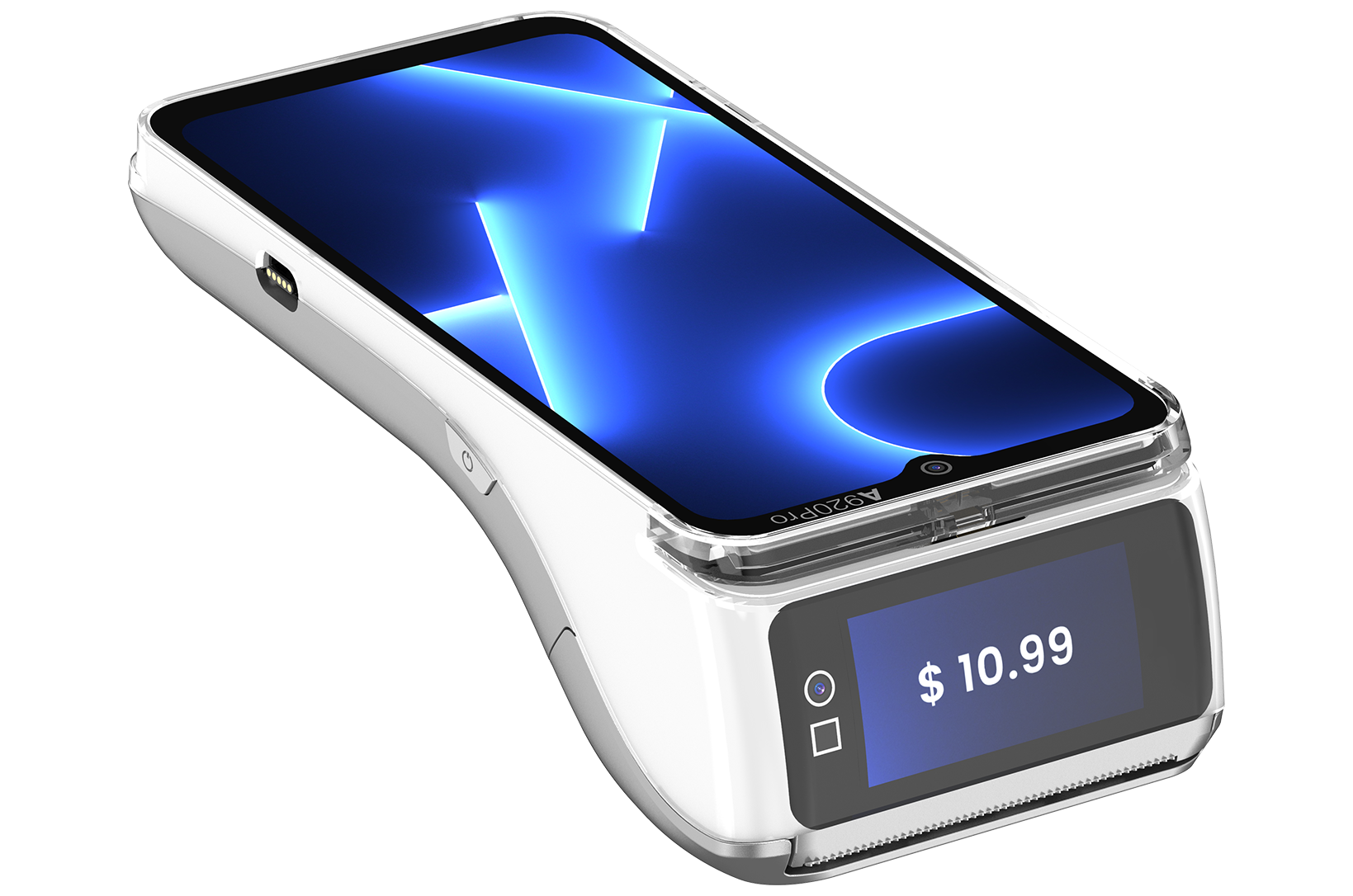PAX A920Pro Duo terminal with its main display and customer-facing display